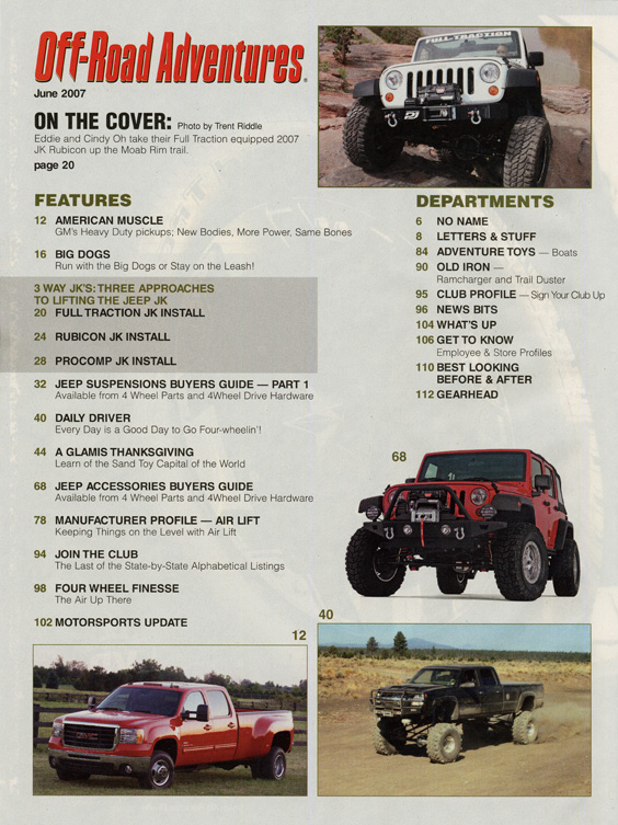 Off Road Adventures Index