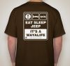 WAYALIFE Eat Sleep Jeep T-Shirt - Brown