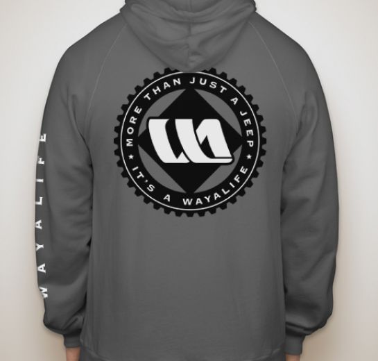 WAYALIFE Lightweight Zip-Up Hoodie,  Charcoal